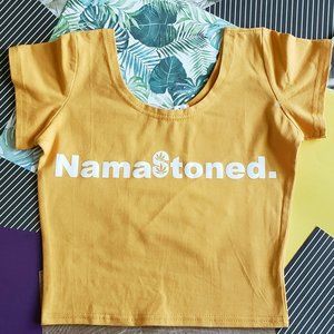 Yellow Stoner Yogi Crop Top